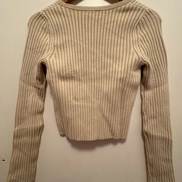 Plaited Rib Crop Cardigan - Picture 4 of 4